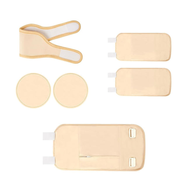 Essential Oil Wrap 6PCS Adjustable Belt Set Black Oil Resistant Body Cover