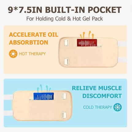 Essential Oil Wrap 6PCS Adjustable Belt Set Black Oil Resistant Body Cover