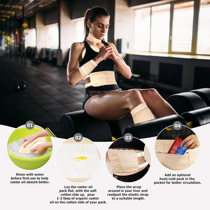 Essential Oil Wrap 6PCS Adjustable Belt Set Black Oil Resistant Body Cover