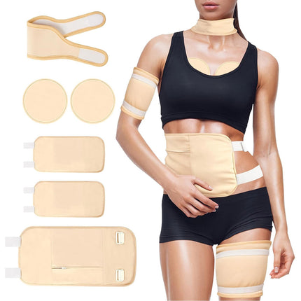 Essential Oil Wrap 6PCS Adjustable Belt Set Black Oil Resistant Body Cover