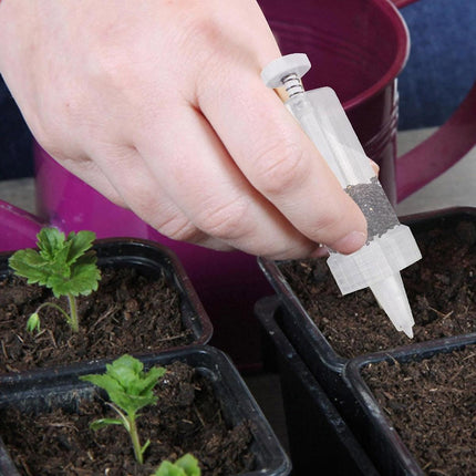 Mini Seed Planter Manual Syringe Plastic Planting Tool Garden Handheld Planter