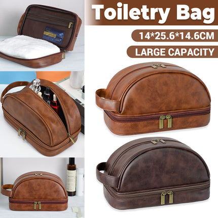 Vintage Toiletry Bag Water-proof for Travel Home Daily Cosmetic Storage Use