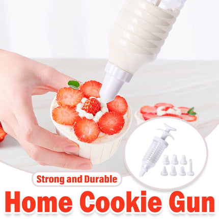 Household Cookie Press Gun Multi Purpose Flower Applicator Baking Cream Tool Set