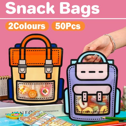50pcs Portable Gift Bags Toy Snack Packing Bags Small Clear Storage Pouch