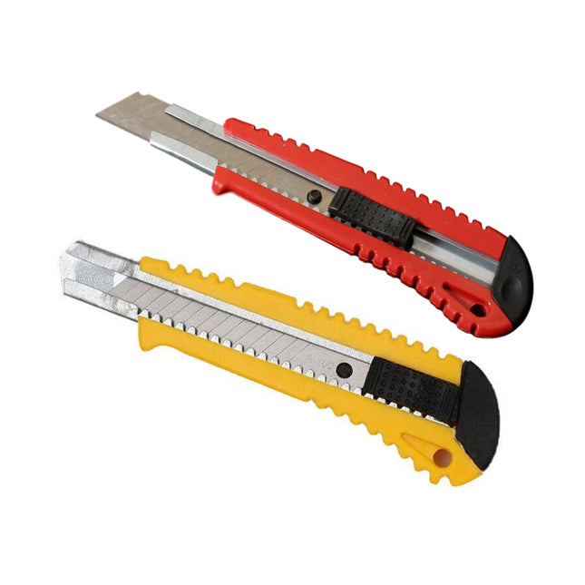 Heavy Duty Box Cutter Pack Snap Off Retractable Blade Long Last Hand Craft Tool