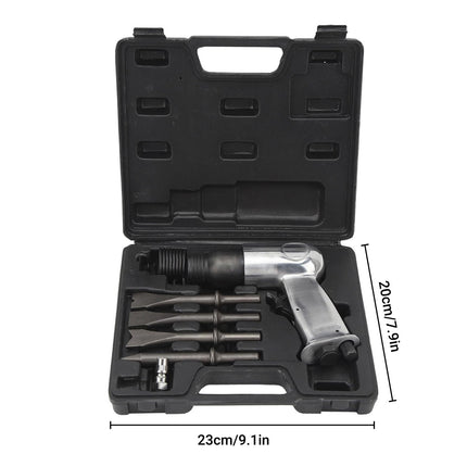 150mm Pneumatic Air Hammer Kit with 4 Chisels Heavy Duty Tool for Workshop Use