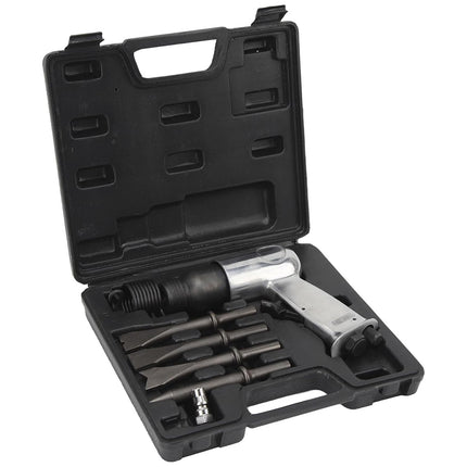 150mm Pneumatic Air Hammer Kit with 4 Chisels Heavy Duty Tool for Workshop Use