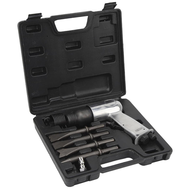 150mm Pneumatic Air Hammer Kit with 4 Chisels Heavy Duty Tool for Workshop Use