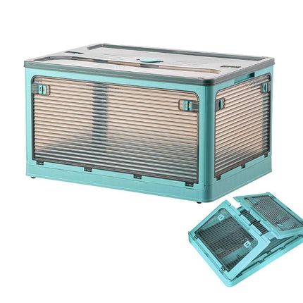 Large Foldable Plastic Storage Box Transparent Organizer for Home and Office