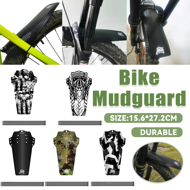 Mountain Bike Mudguard PP5 Carbon Weave Front Rear Wheel 15.6 x 27.2cm
