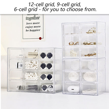 Storage Organizer Box Mini Plastic Desktop Drawers Desk Craft Cabinet For Office