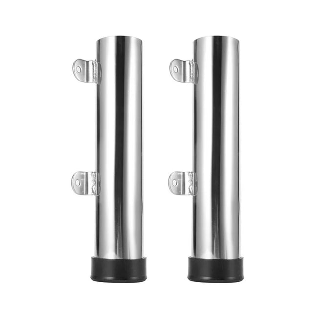 2pcs Stainless Steel Fishing Rod Holders Clamp On Rails Mounting Boat Transom