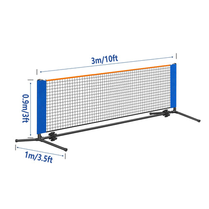 Tennis Badminton Volleyball Net 3M Portable Sports Training Net For Outdoor Court