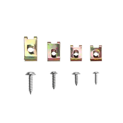 200PCS U-Shaped Nuts and Self-Tapping Screws Kit 4 Sizes Car Fastener Durable