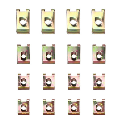 200PCS U-Shaped Nuts and Self-Tapping Screws Kit 4 Sizes Car Fastener Durable