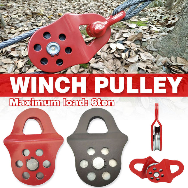 Off Road Recovery Winch Pulley Snatch Block Tackle Tow Hook Accessory Heavy Duty