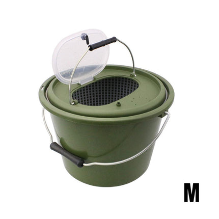 Portable Double Live Fish Bucket Breathable Fish Storage Container for Fishing