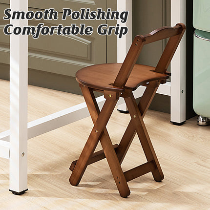 Foldable High Bar Stool Home Bar Use Comfortable Seat Space Saving Durable