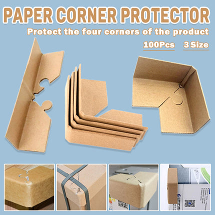 100pcs Kraft Paper Cardboard Corner Protector 90 Degree Angle Guard for Packing