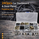 240PCS Car Dashboard and Door Panel Fastener Set Auto Trim Clips U-Shaped