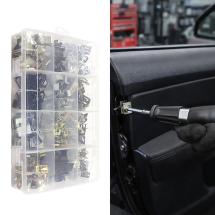 240PCS Car Dashboard and Door Panel Fastener Set Auto Trim Clips U-Shaped