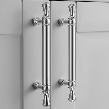 8 Sizes Copper Closet Handles Modern Simple Silver Cabinet Drawer Door Pulls