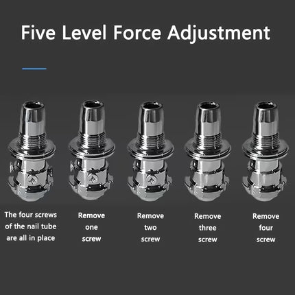 Manual Steel Nail Gun Kit with Five Level Force Adjustment for Construction Use