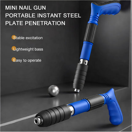 Manual Steel Nail Gun Kit with Five Level Force Adjustment for Construction Use