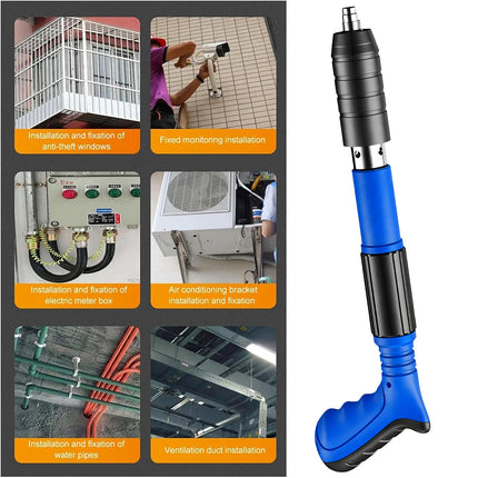 Manual Steel Nail Gun Kit with Five Level Force Adjustment for Construction Use