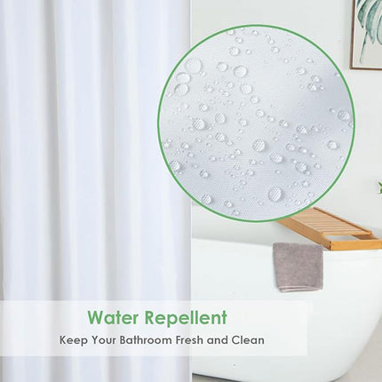 Waterproof Shower Curtain Polyester Shower Curtain Liner Bathroom White Home Use