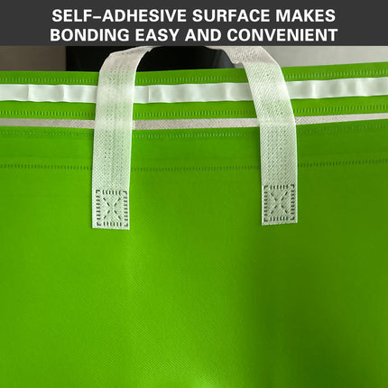 50PCS Green Takeaway Packaging Bags with Handles and Self-Adhesive Seal