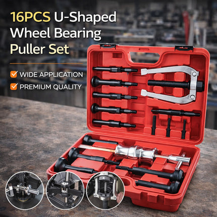16PCS Inner Bearing Puller Set Slide Hammer Internal Blind Hole Remover Kit