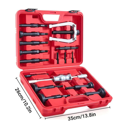 16PCS Inner Bearing Puller Set Slide Hammer Internal Blind Hole Remover Kit