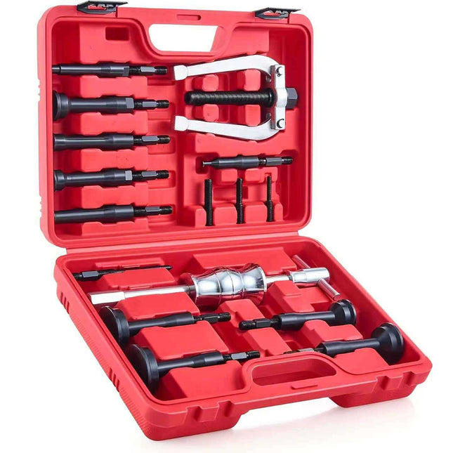 16PCS Inner Bearing Puller Set Slide Hammer Internal Blind Hole Remover Kit