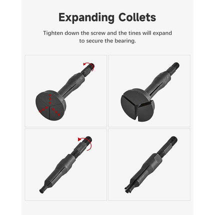 16PCS Inner Bearing Puller Set Slide Hammer Internal Blind Hole Remover Kit