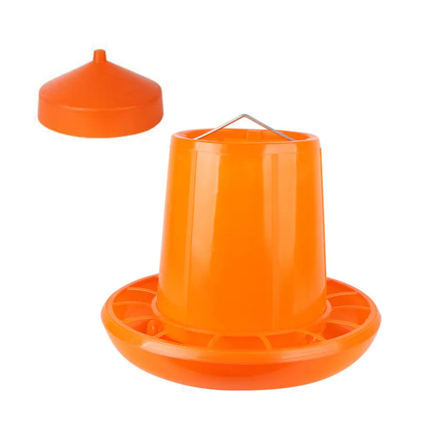 Chicken Feeder Trough Food Bowl Feed Pail Large Capacity for Poultry Coop Farm