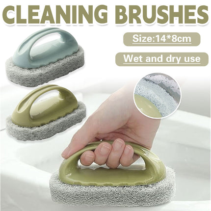 3PCS Cleaning Brushes Set Tile Kitchen Scrub Brushes Sponge Eraser For Home Use