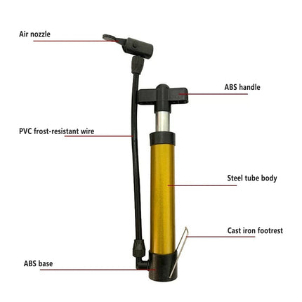 Mini Portable Bicycle Basketball Pump Air Pump for Sports Balls Bike Inflator