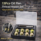 13-piece Automotive Oil Pan Thread Repair Tool Kit for Car Engine Maintenance