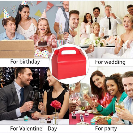 50pcs Portable Pastry Box Bakery Cake Box Takeaway Packing Boxes for Pastries