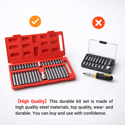 40PCS Mechanic Socket Bits Tool Set 1/2 Inch 3/8 Inch Durable for Auto Repair