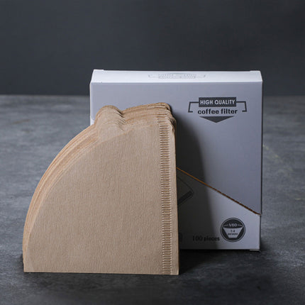Coffee Filter Paper 100PCS Model A Conical Natural Paper For Drip Coffee Machine