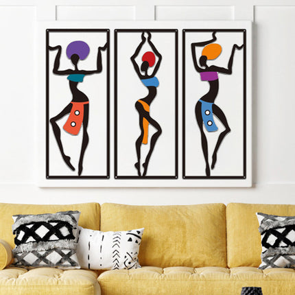 3PCS Iron Wall Decorative Paintingt Hanging Decor for Home Living Room Bedroom