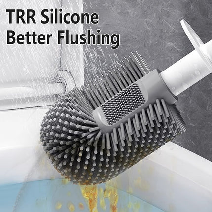 Silicone Toilet Brush Bathroom Cleaning Tool Household Toilet Brush Holder Set