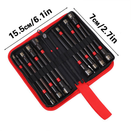 Magnetic Screwdriver Bit Set 16 Piece Electric Drill Sleeve Portable Tool Kit