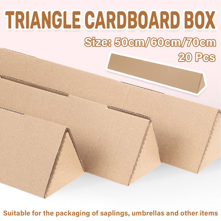 20pcs Triangular Carton Packing Box Express Mailing Box For Fragile Items