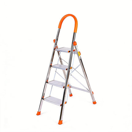 4 Step Home Folding Ladder Anti-Slip Anti-Shake Strong Load Capacity Sturdy