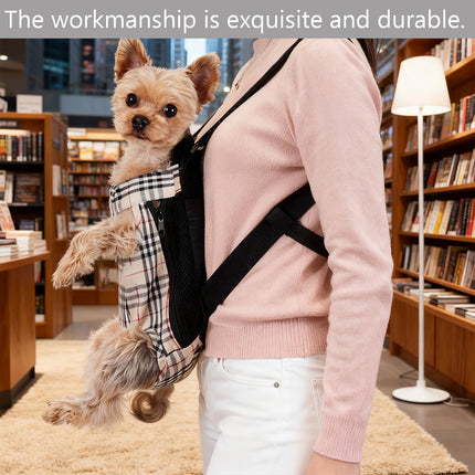 4 Sizes Pet Outdoor Backpack with Breathable Mesh and Anti-Scratch Fabric