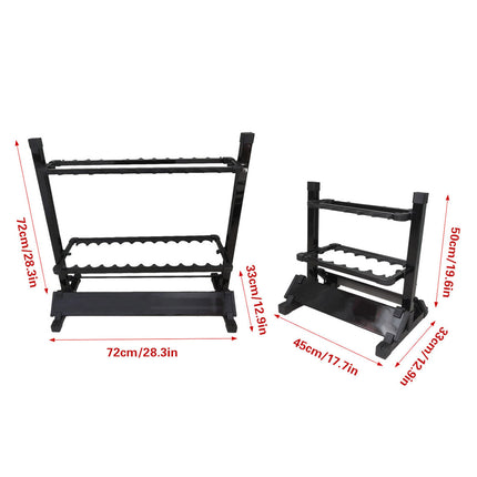 Aluminium Fishing Rod Storage Rack 12 or 24 Holes Foldable Display Stand