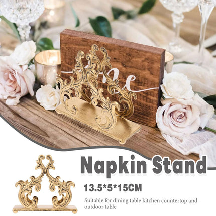 Willow Branch Style Iron Paper Towel Holder Vertical Napkin Rack For Kitchen Use
